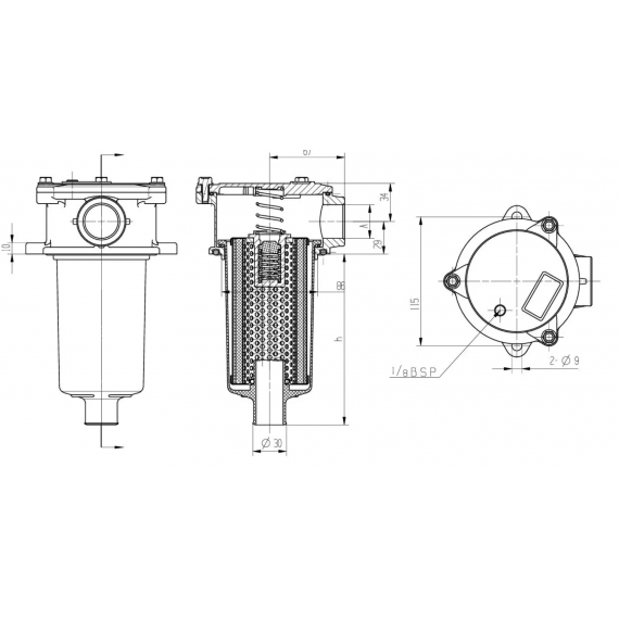 Фильтр сливной FTC-2-25