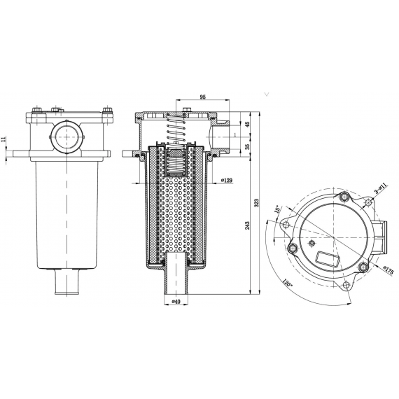 Фильтр сливной FTC-4-10