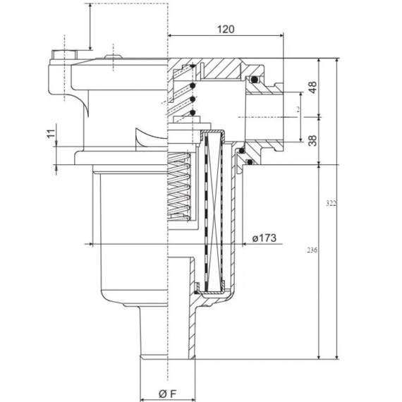 Фильтр сливной FTC-5-25